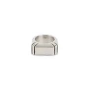 [Rick Owens] Rick Owens-Silver Palladio Brass Cut Beveled Ring-Uomo 54