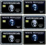 [LAIAMER] 6 Pcs White Privilege Card Sticker Skin for Credit Debit Card Covering Bank Card No Bubble Removable Slim Waterproof Card Cover