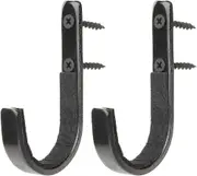 2Pcs Black Metal Gun Racks Hooks Rifles Shotgun Hooks for Wall Mount Storage for Cabinets, Indoor Gun Racks Indoor Gun Racks3.51.5inch