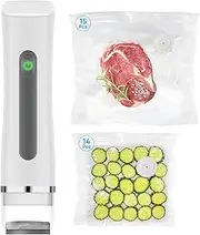 Vacuum Sealer,Compact Vacuum Sealer For Food,Handheld Vacuum Sealer Machine,(Vacuum Sealer + 29 Reusable Vacuum Seal Bags)