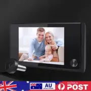 3.5 Inch Electronic Peephole Doorbell 120° Wide View Angle Black 1MP Smart Home