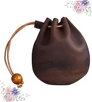 [ROMISBABA] Pouch Mini Coin Bag Change Pouch Small Key Holder Leather Wallet Durable and Stylish