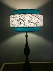 Mid Century Vintage Style 3 Tier Fiberglass Lamp Shade Modern Atomic Retro TB3