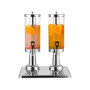 Soga 6l Dual Silver Stainless Steel Beverage Dispenser Hot Cold Water Jug