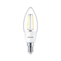 在飛比找松果購物優惠-【飛利浦】LED E14 蠟燭型 LED 3W 尖頭清面 全