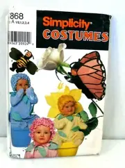 Simplicity Costume Pattern 7868 Toddler Flower Bee Butterfly Photo Shoot Uncut