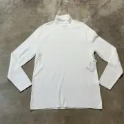 Chicos Sweater Size 3/XL White Pullover Turtleneck Basic Long Sleeve Coolmax