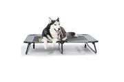 Charlie's Adventure Foldable Travel Trampoline Dog Bed 120x80x22cm X-Large Grey