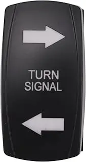 Tuperoymse Turn Signal Rocker Switch LED for RV Vehicle Off-Road Pickup Tractor Boat Motorcycle 4Pin Universal Switch