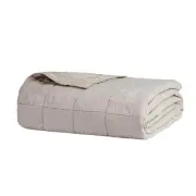 Bambury French Flax Linen Pebble Quilted Coverlet