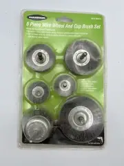 New Warrior 6 Piece Wire Wheel and Cup Brush Set Sealed S223B