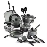 Cookware Set Primaware 18 Piece Non-Stick, Steel Gray