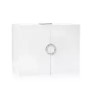 BVLGARI Parfum Cardboard Jewelry Train Case Cosm Vanity Organizer Box White GWP