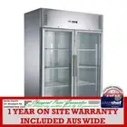FED COMMERCIAL FED-X S/S TWO FULL GLASS DOOR UPRIGHT FRIDGE XURC1200G2V
