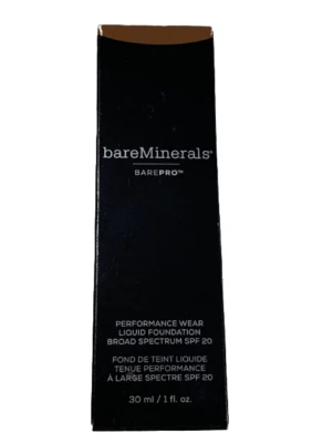 NEW bareMinerals BAREPRO Cocoa 30 Liquid Foundation SPF20 Flawless Coverage