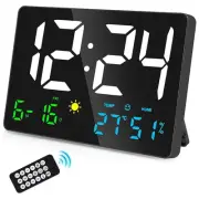 Digital Wall Clock Display, 25cm USB LED Digital Wall Clocks Alarm Clock2040