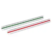 Triangular Measure Scale Ruler 1:20, 1:25, 1:50, 1:75, 1:100, 1:125 2PCS