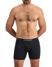 [Jockey] Chafe Proof Pouch Midway Trunks in Black