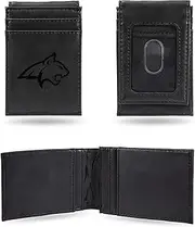 Rico Industries NCAA Laser Engraved Front Pocket Wallet, Black