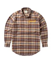 plaid-check flannel shirt XL Brown