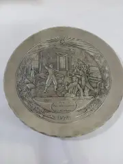WENDELL AUGUST FORGE PLATE, 1974 GIVE ME LIBERTY, PEWTER, NOS