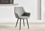 DORELLA Set of 2 Grey Dining Chairs
