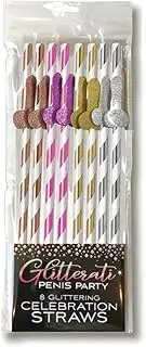 Glitterati Tall Penis Straws