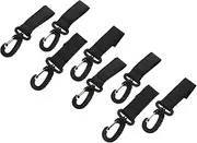 KOCKSHION 8Pcs Stroller Hook Holder Rotating Clips for Convenient Hanging of Diaper Bags Handbags and Durable Design for Strollers Without Storage Basket