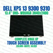 13.4" Silver Dell XPS 13 9300 UHD 4K LCD Display Touch Screen Assembly Complete