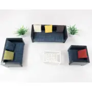 1/18 Diorama Car Garage Furniture Sofa Table Seat Model Prop Model Scene Display