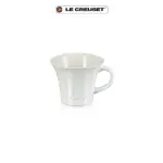 【LE CREUSET】瓷器珠光薔薇英式午茶杯280ML(珠光白)