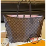 精品二手LV 路易威登 N41358 NEVERFULL MM 經典帆布 棋盤格 手提包 購物袋 托特包 肩背包