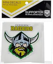 NRL iTag Pack of 2 Mini Decals Raiders Mini Decals, Unisex-Adult