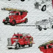 7pc Fire Truck Full/Queen Quilt, Pillow Shams, Sheets FIRE TRUCKS Fire Engine