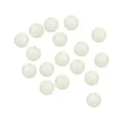 200Pcs 12mm Dia Round Plastic Glow Fishing Beads Tackle Tool, White