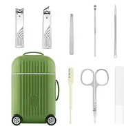 Nail Clippers Set | Travel Nail Grooming Kit - Stainless Steel Nail Clippers Travel & Grooming Kit Nail Tools Manicure & Pedicure Set with Suitcase Shape Case