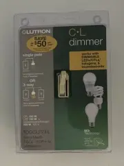 Lutron Toggler LED+ Dimmer Switch 150-Watt LED Single-Pole/3-Way TGCL-153PH-IV