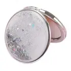 Compact Travel Handheld Makeup Mirror Folding Cosmetic Small Mirror .