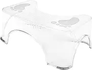 VICASKY Clear Non Slip Toilet Step Stool for Potty Training Lightweight and Portable Foot Rest for Home Use Comfortable Design for Adults for Bathroom and Outdoors