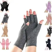 One Compress Bamboo Arthritis Gloves, Onecompress Bamboo Arthritis Gloves, Premium Onecompress Bamboo Gloves Men Women (Gray,Large)