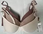 NWT DANSKIN 1 PEACH 1 MOCHA 1 COCOA UW CONTOUR BRA DS1114 SIZE 36C $64