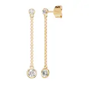 Bevilles Drop Bezel Stud Earrings with 1/2ct of Laboratory Grown Diamonds in 9kt Yellow Gold