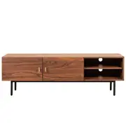 HomeStar Sweden Lowline TV Stand Entertainment Unit 150cm - Dark Timber