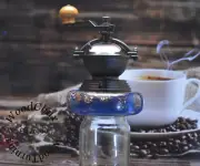 Handmade Crank Pine Cones & Resin Manual Coffee Bean Grinder Grinding Mill 347