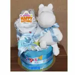嚕嚕米 男寶寶 尿布蛋糕 新生兒禮盒 彌月禮 滿月禮 探房禮 特價1050元