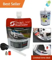 Compact Tire Repair Kit: Instant Sealant & Bead Sealer for Up to 1/4” Punctures