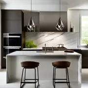 Carlton 1 Pendant Light Small in Black/Copper or White/Gold