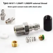 Stainless Steel Quick Connect Valve for PCP Filling with 8mm Male Thread