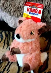 Kong Dog Comforts Plush Goat w squeak small New!