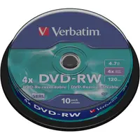 在飛比找蝦皮購物優惠-Verbatim DVD-RW Spindel 內容 10 